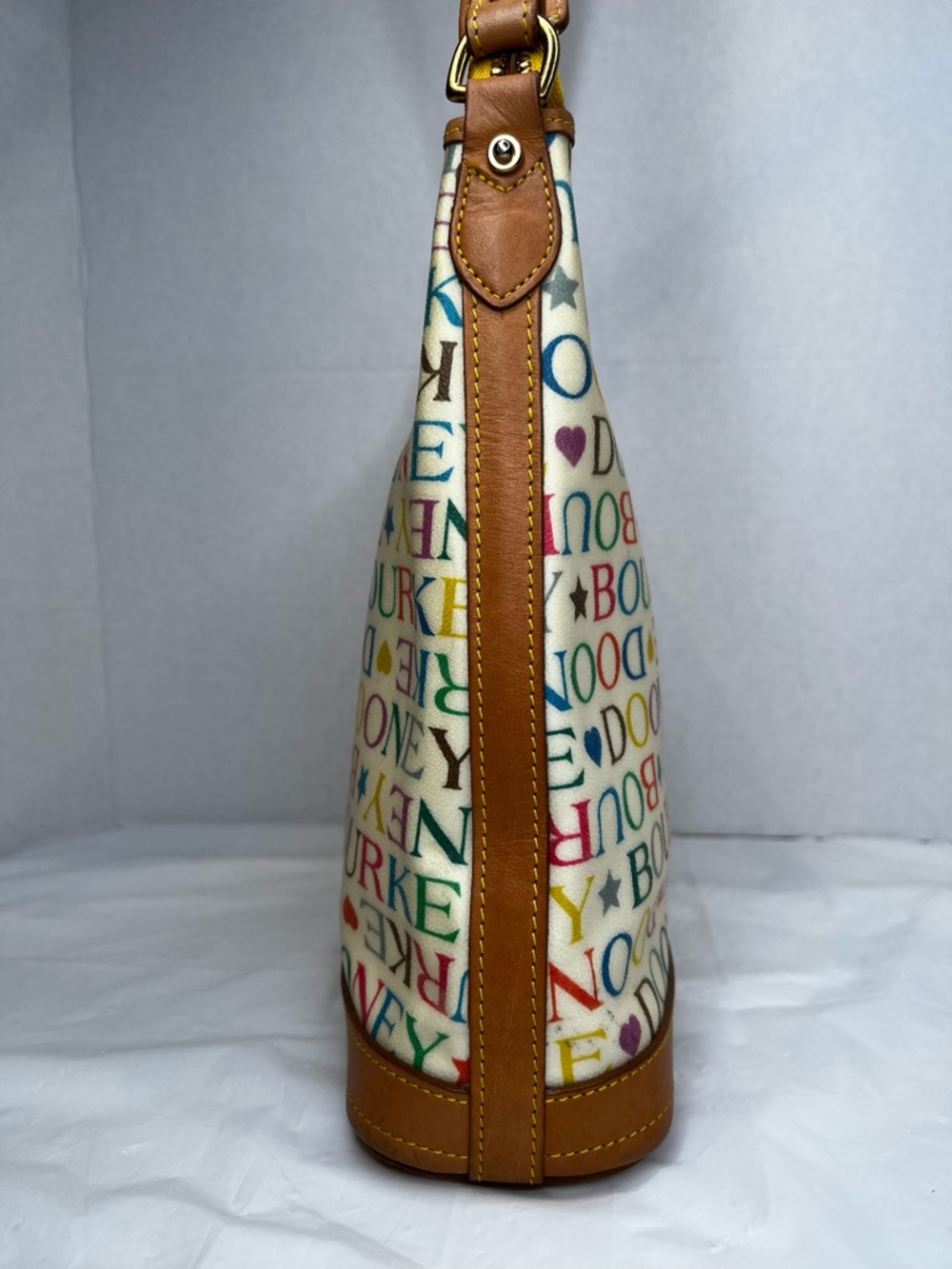 Dooney Bourke Women's Vintage Y2k Rainbow Monogram Serial No. A0142423 - Picture 4 of 15